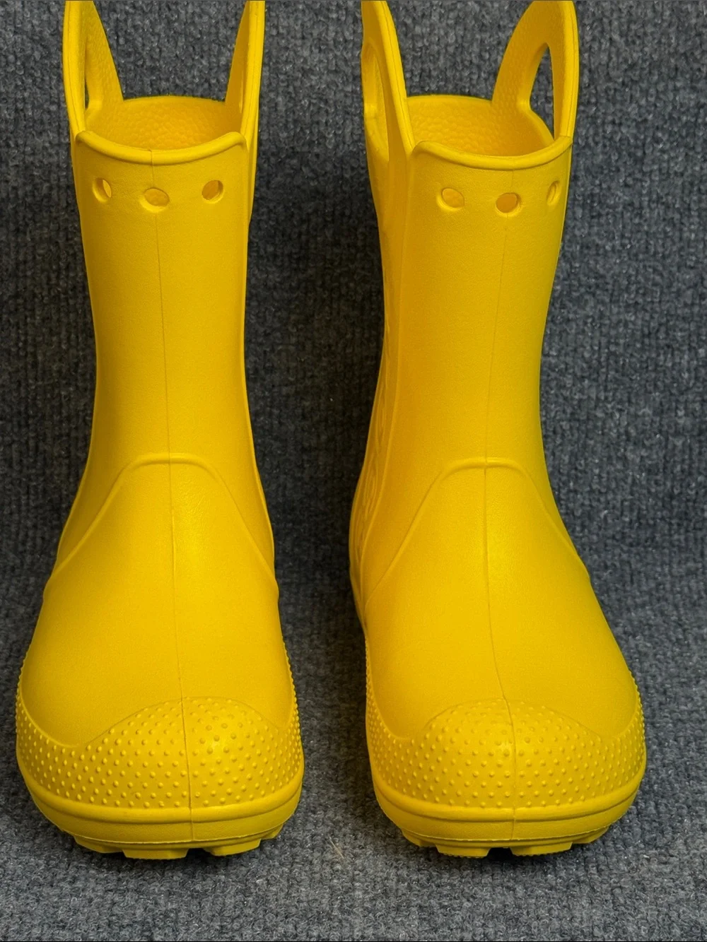 CROCS Kids' Handle It Bright Yellow Waterproof Pull-On Rain Boots